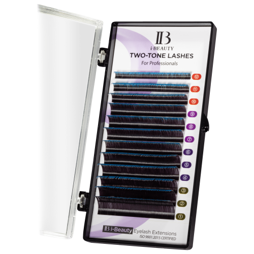 Rzęsy i-Beauty dwukolorowe niebieskie