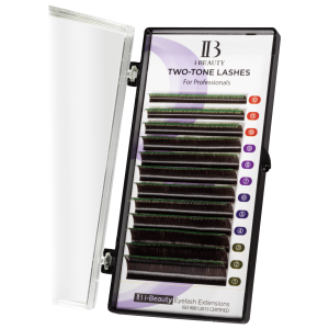 Rzęsy i-Beauty OMBRE C  zielono-czarne