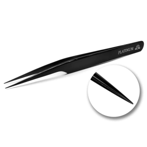 Pęseta do separacji rzęs prosta Black PLATINUM 