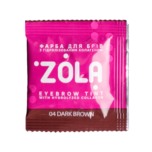 ZOLA Farba do Brwi z Kolagenem 04 Ciemnobrązowa 5ml.