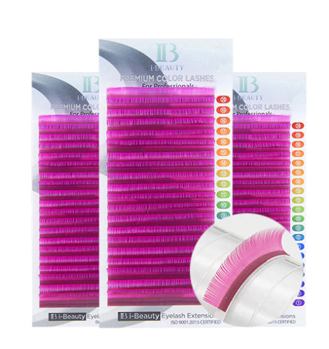 i-beauty rzęsy różowe HOT PINK
