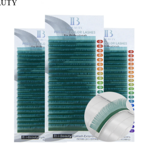 Seledynowe rzęsy CC 0,07 COLOR MIX I-Beauty