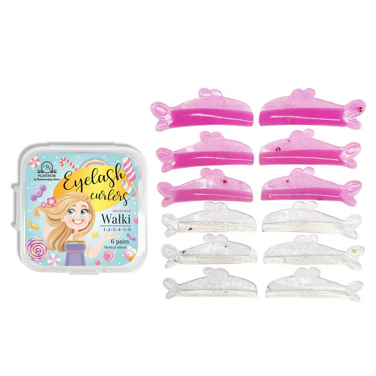 Силиконовые валики для лифтинга ресниц Platinum Fish, 6 пар