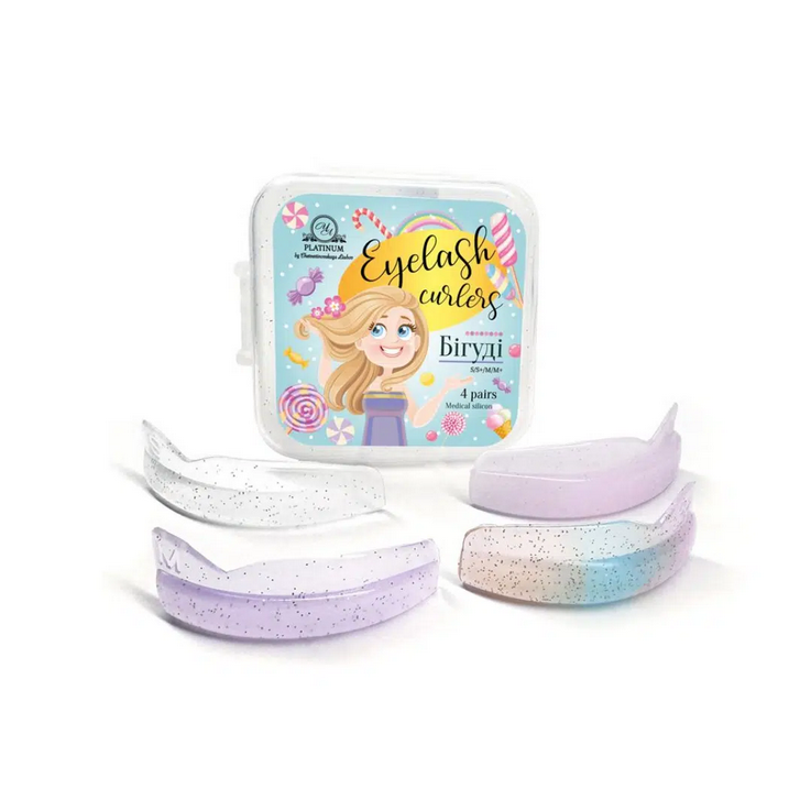 Силиконовые валики для лифтинга ресниц Platinum Candies, 4 пары
