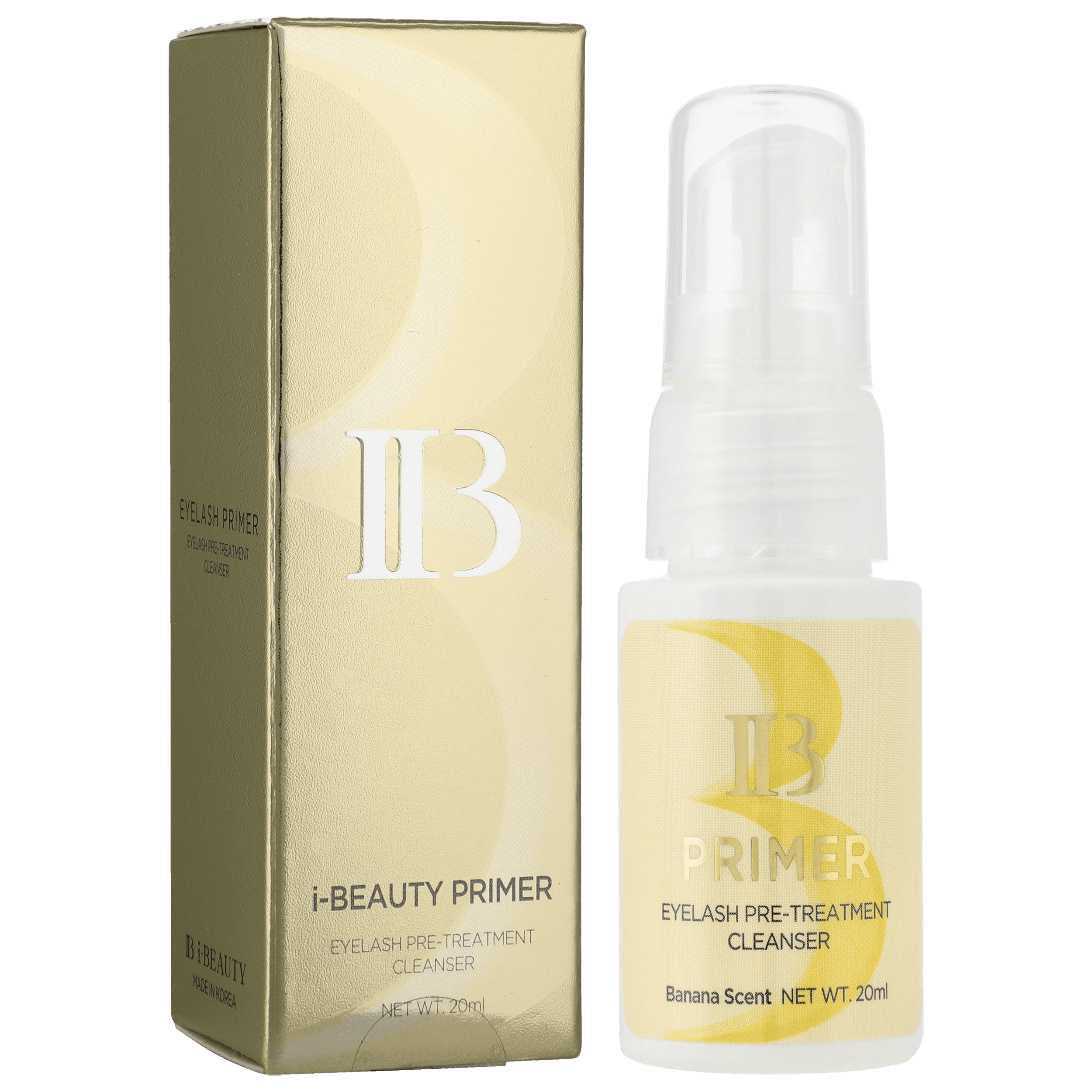 Праймер-очиститель для ресниц i-Beauty Primer Cleaner 2 в 1, перед наращиванием, 20 мл, оттенок Cleaner, 2w1 - BANANA